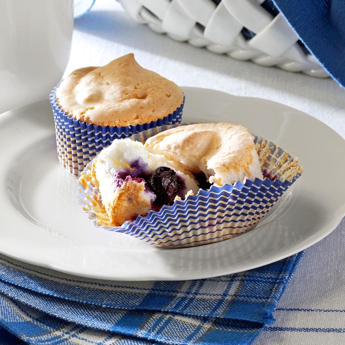 Blueberry Angel Cupcakes