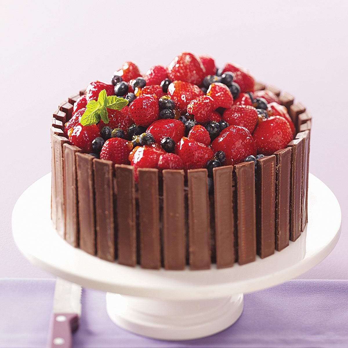 Chocolate Fruit Basket Cake
