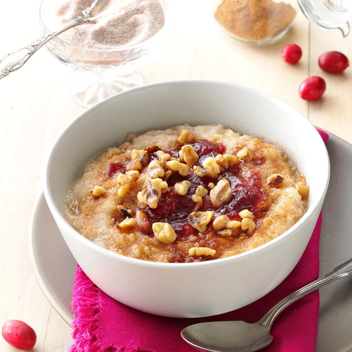 Cranberry walnut oatmeal