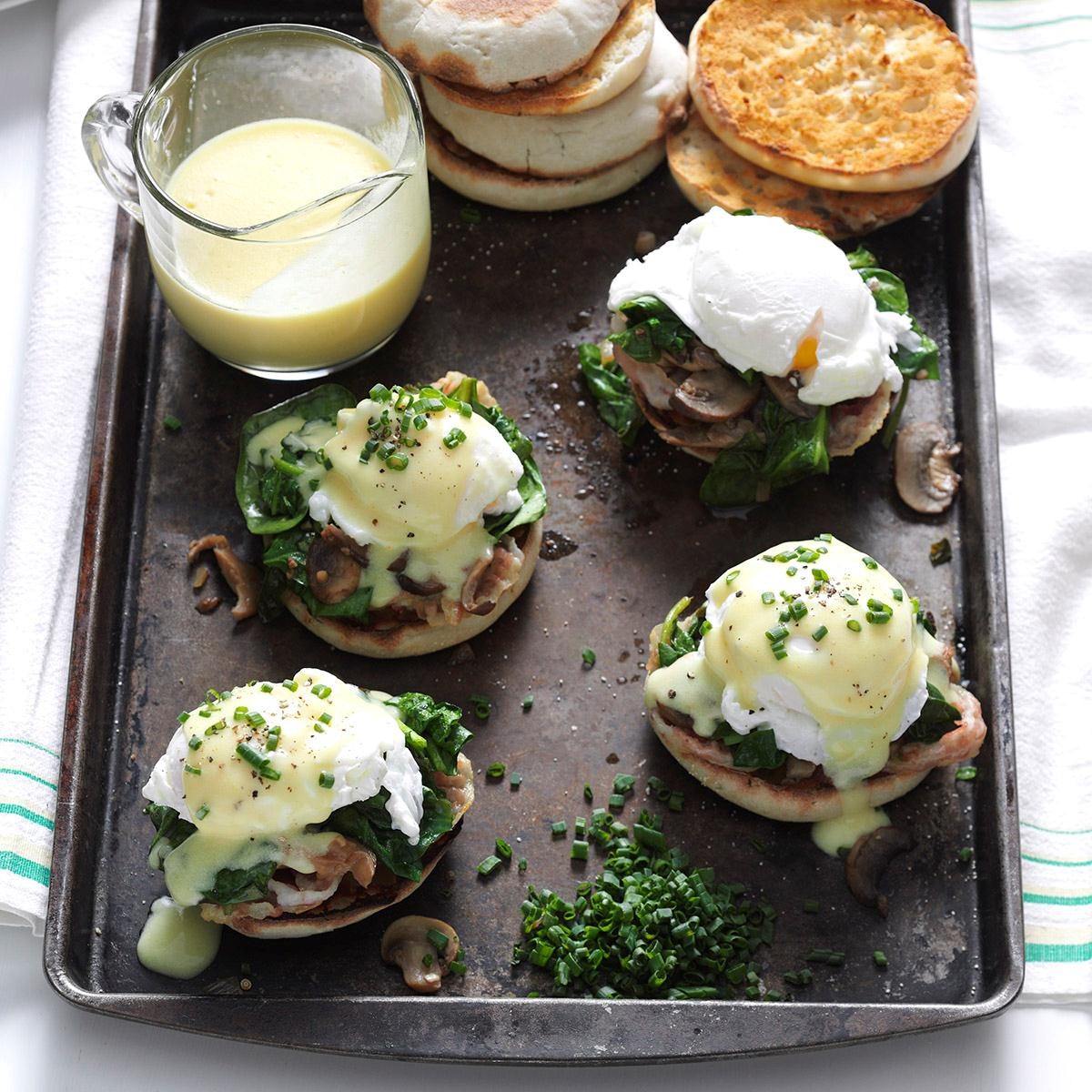 Mushroom & Spinach Eggs Benedict