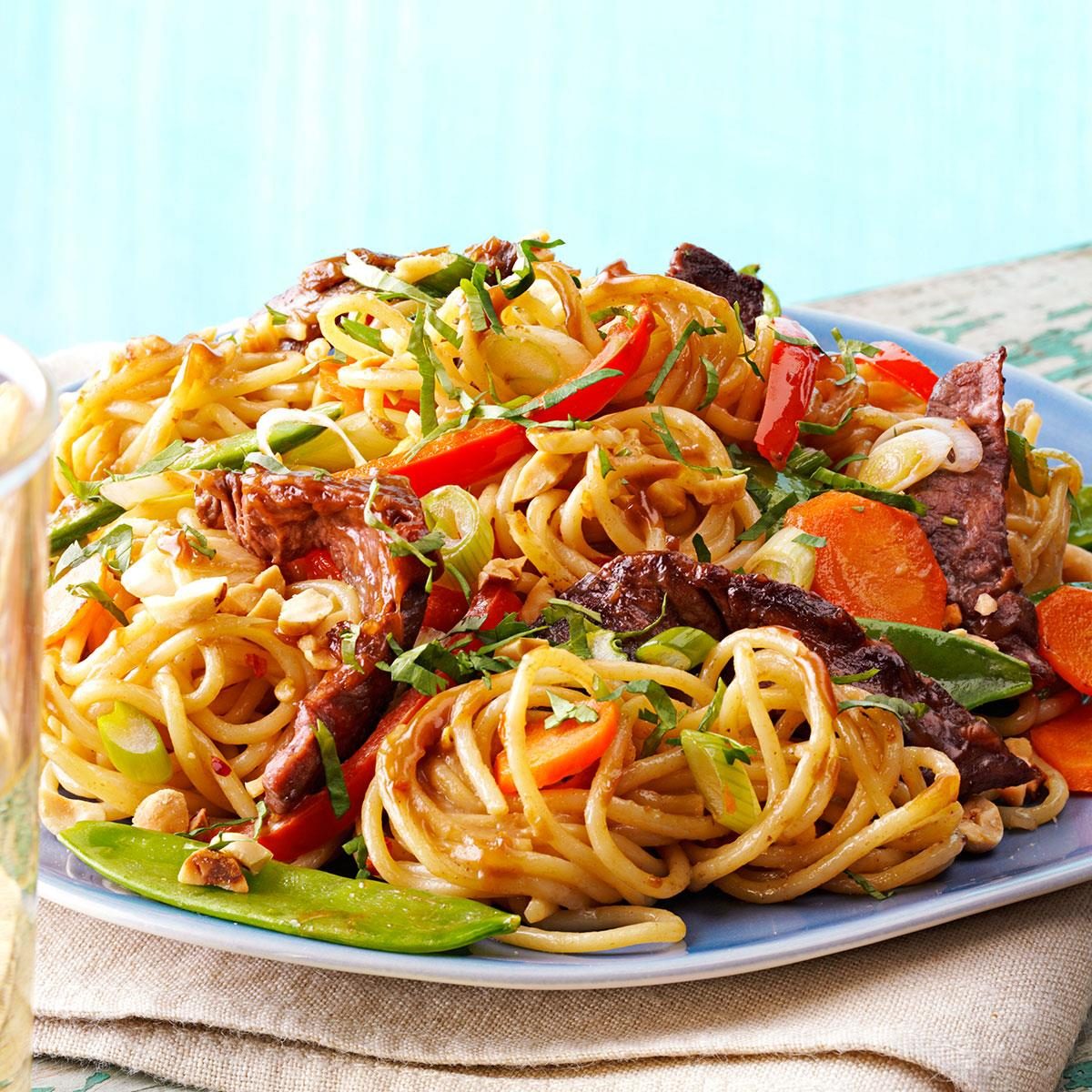 Saucy Thai Beef Noodles