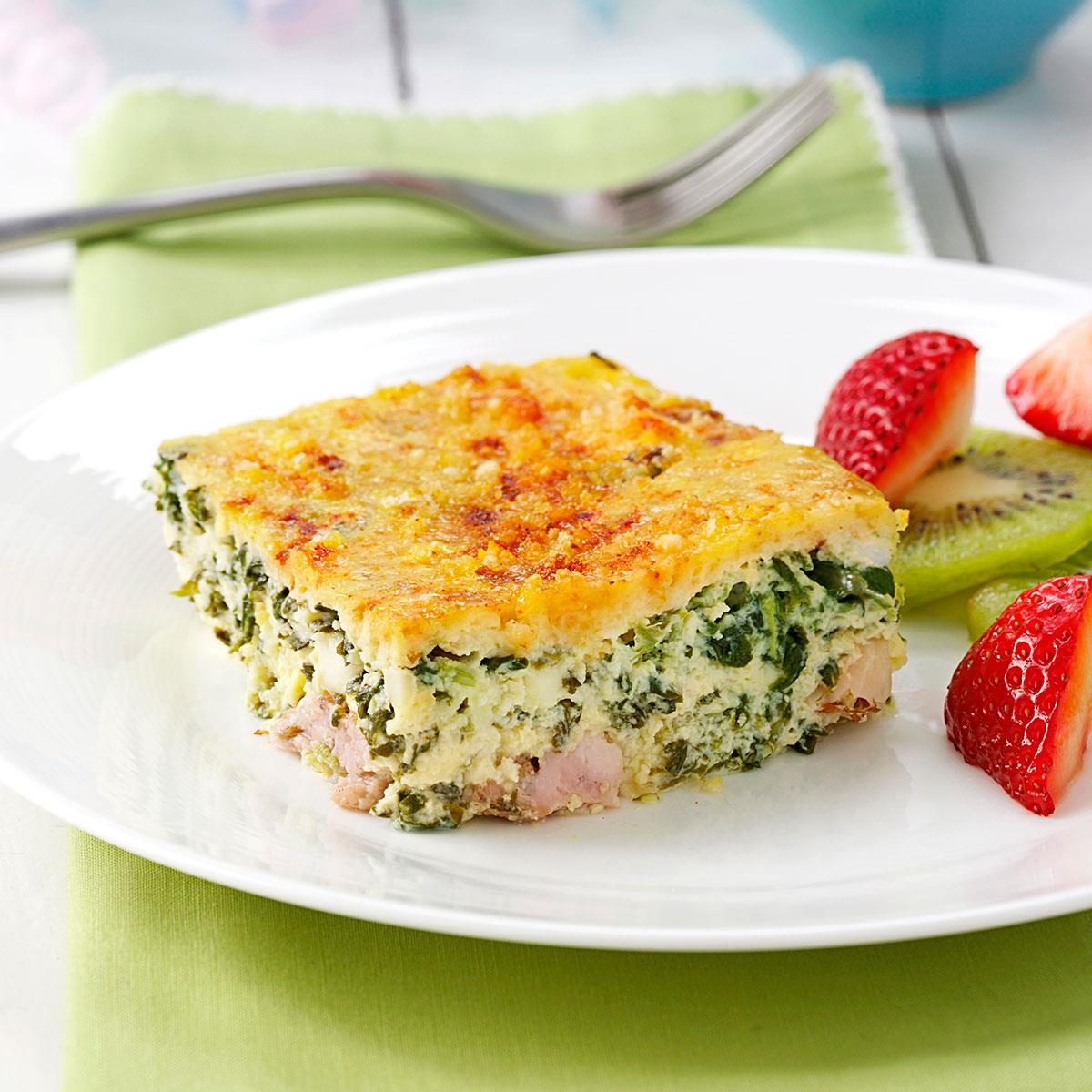 Scrambled Egg Spinach Casserole