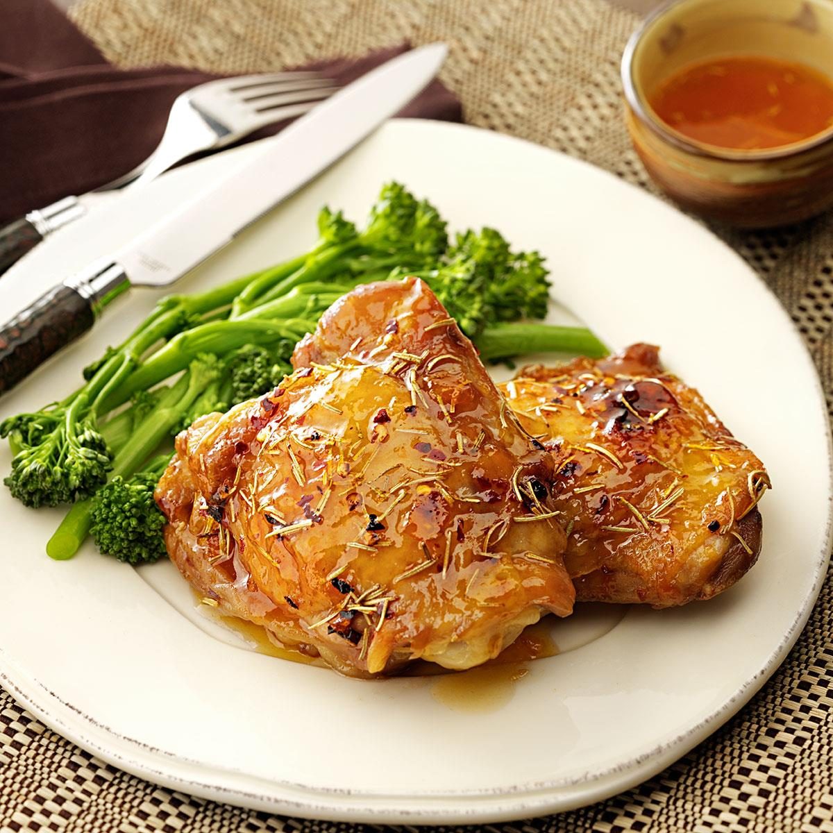 Spicy Apricot Chicken Thighs