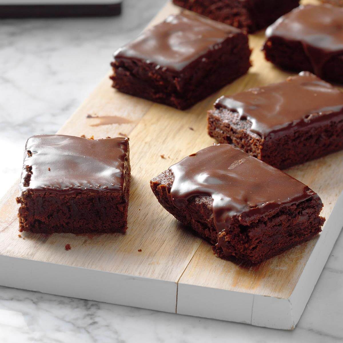 CChocolate glazed brownies