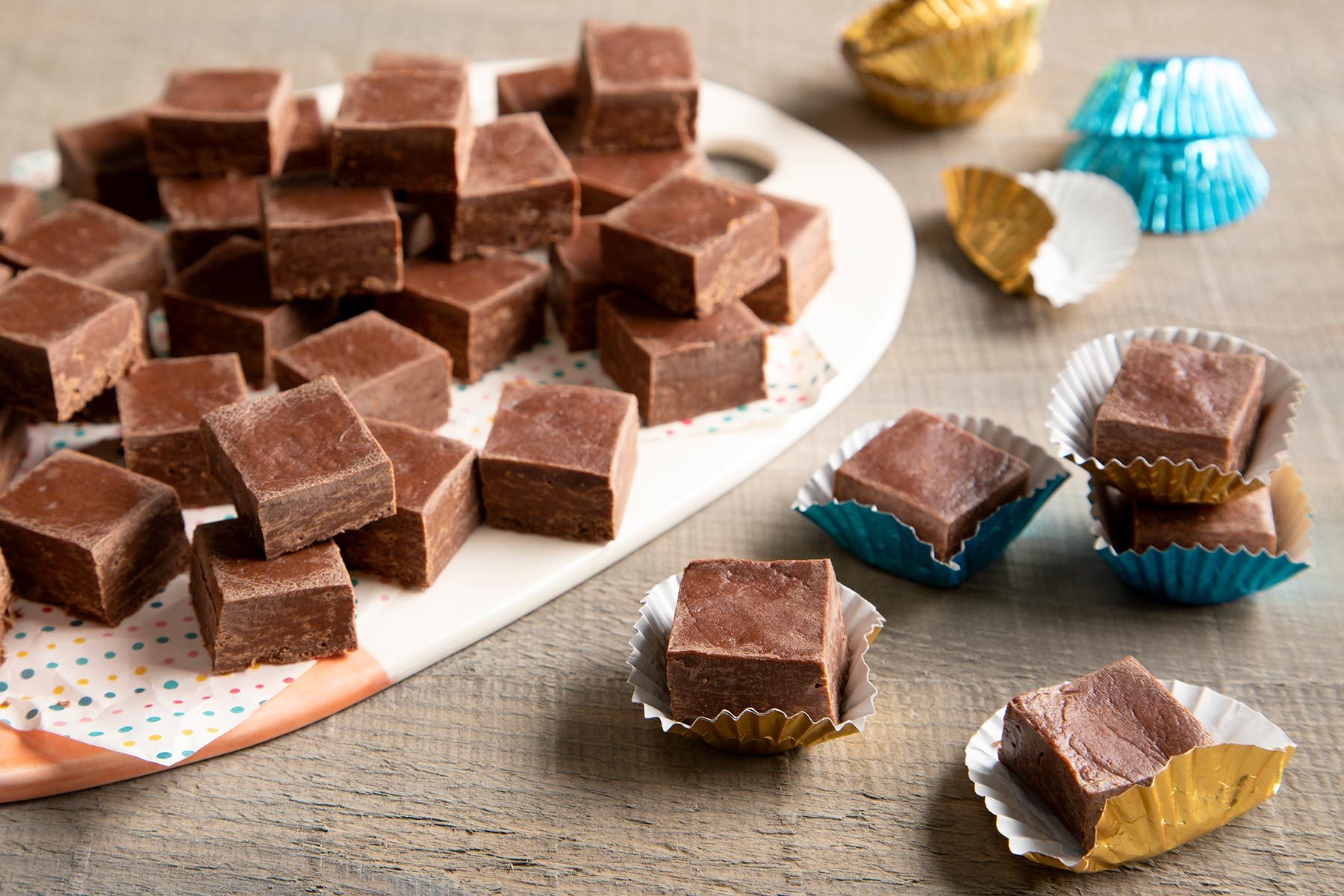 A Group of Chocolate Candies on a Plate