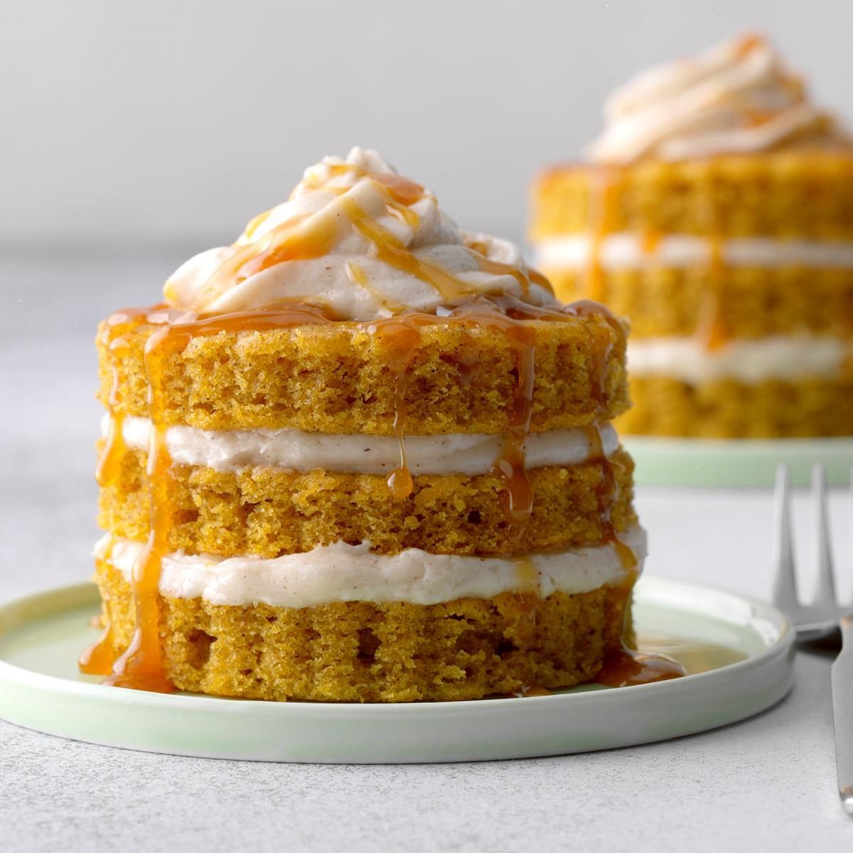 Miniature Pumpkin Cake Towers