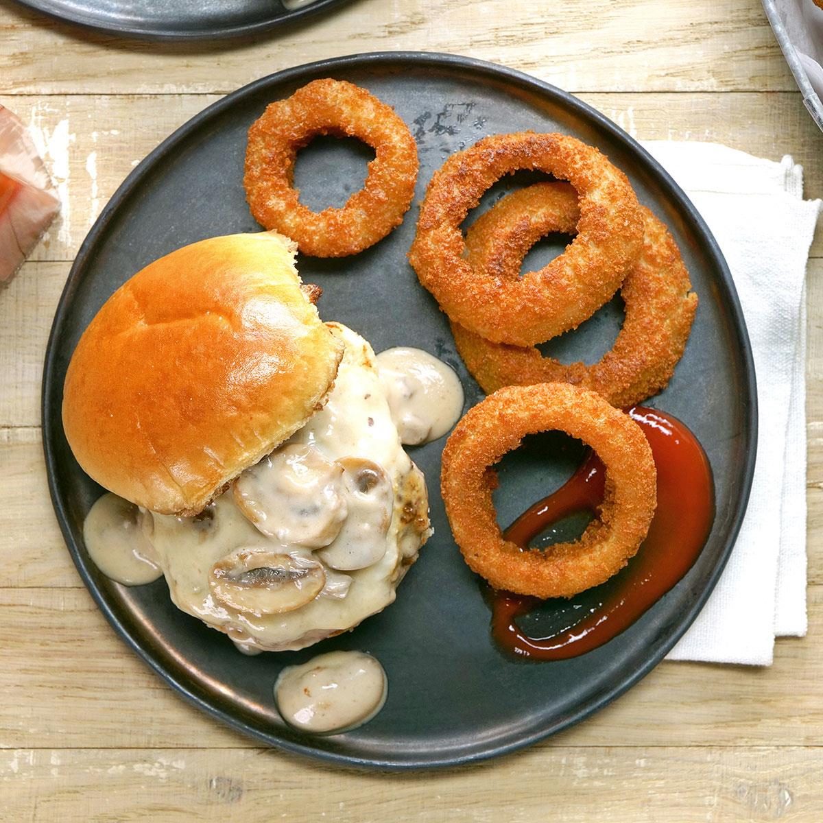 Mushroom and Swiss Burger