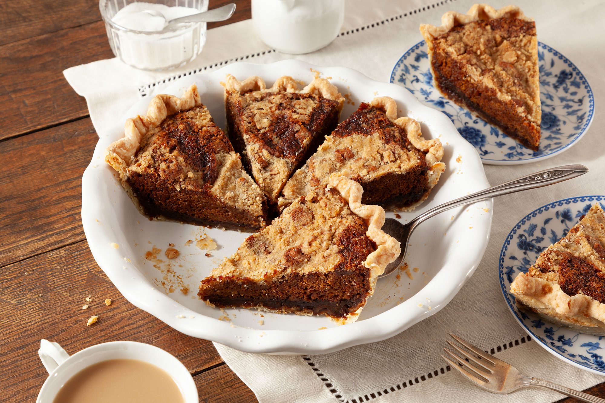 Shoofly Pie served in a plate