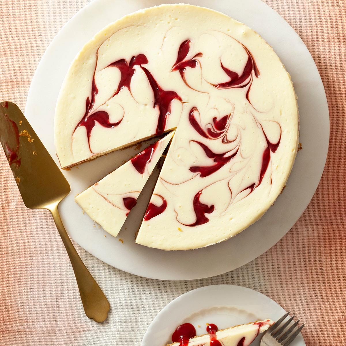 Strawberry Swirl Cheesecake