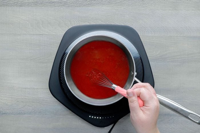 Combine cornstarch and water in a saucepan