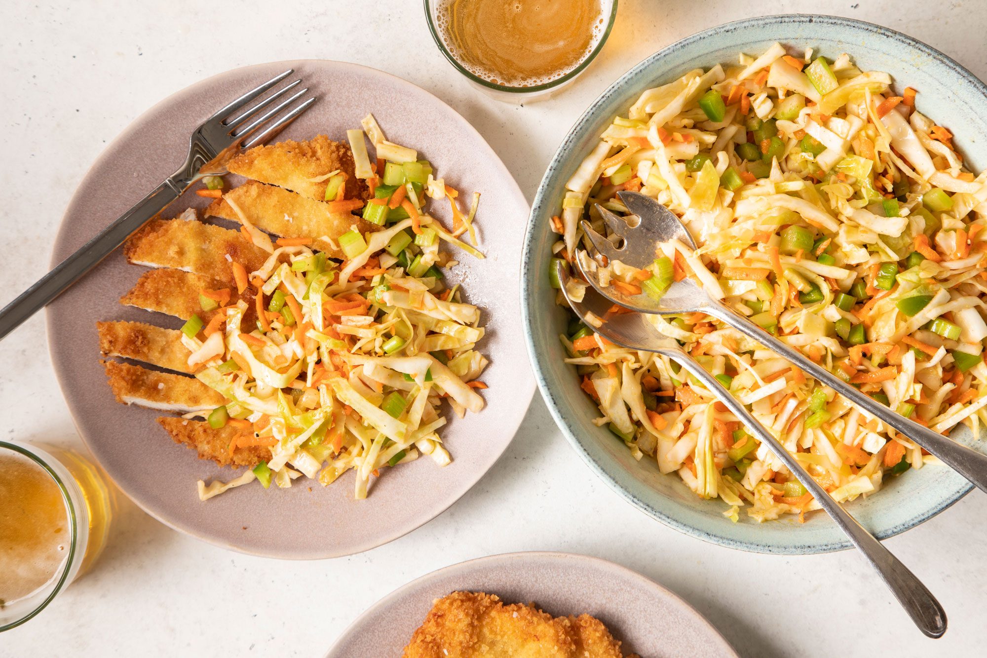 Sweet And Sour Coleslaw served in bowl