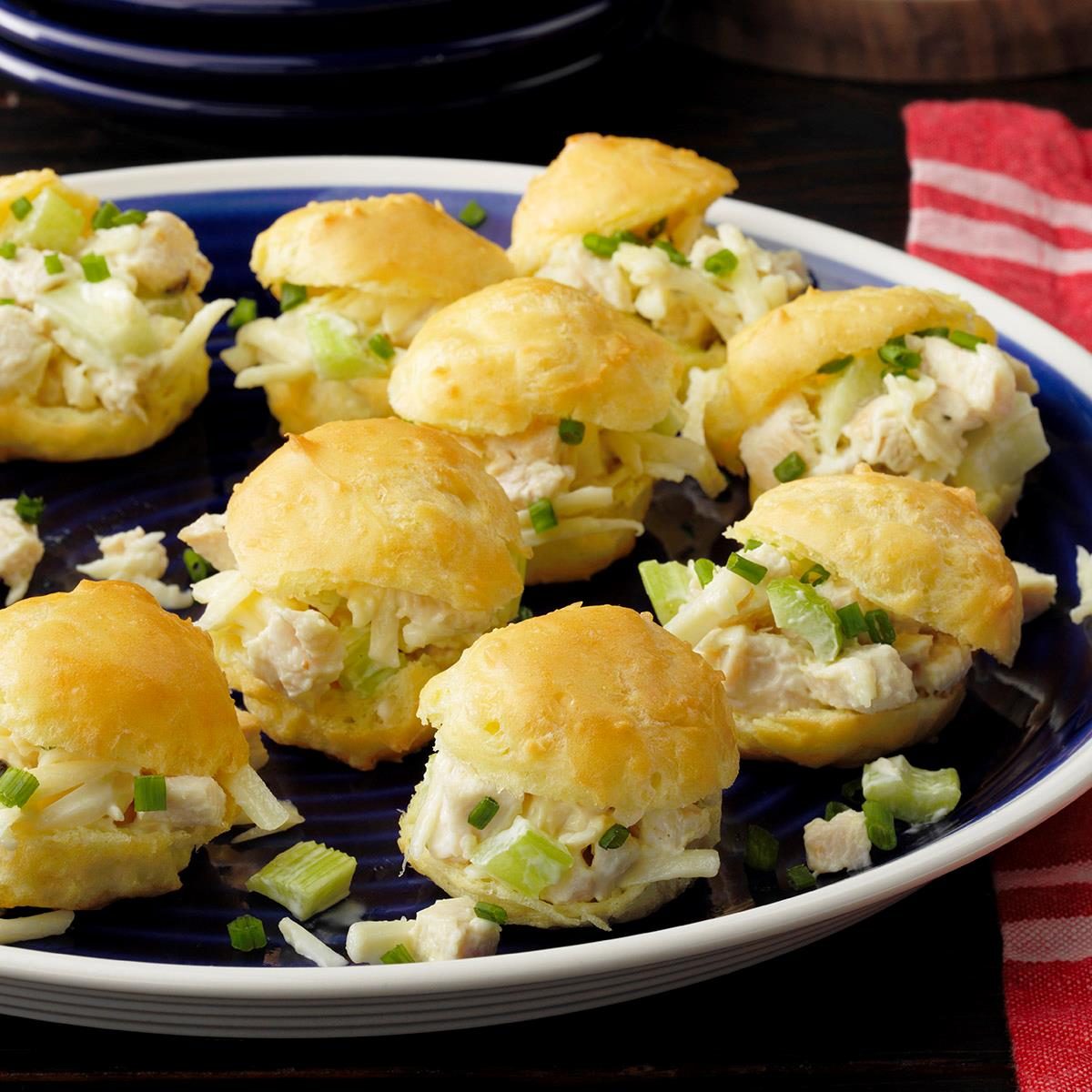 Swiss Cheese Chicken Puffs