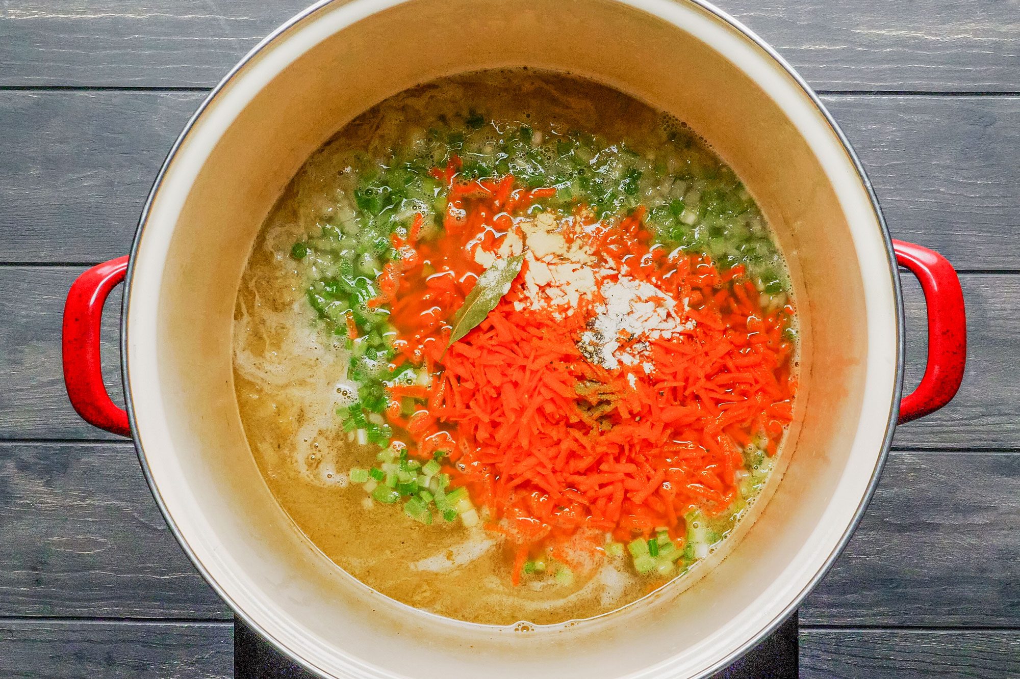 Preparing Turkey Soup in a Stockpot