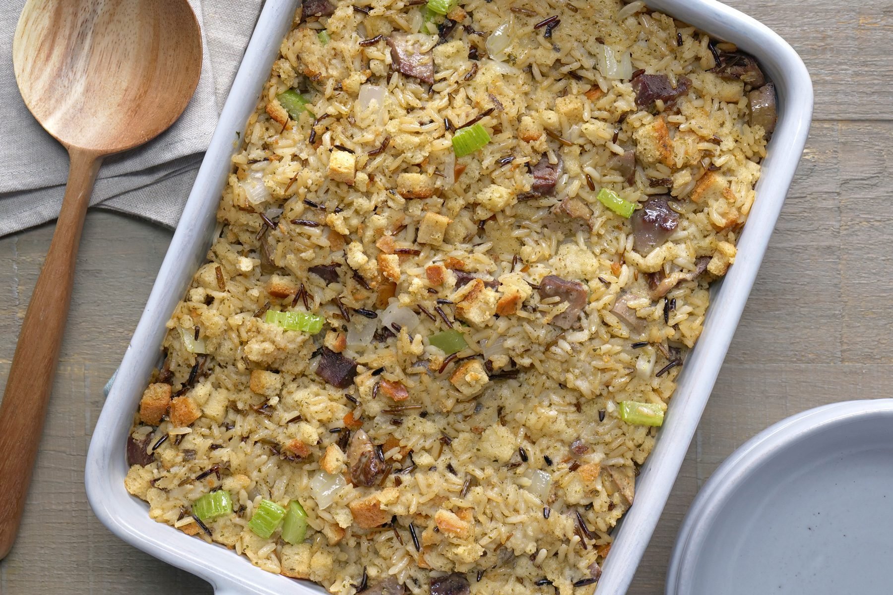 Wild Rice baked and ready to be served warm