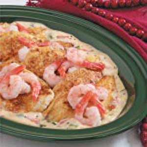 Creole Flounder with Seafood Sauce