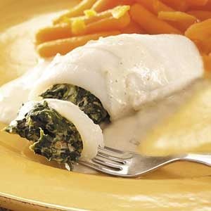 Creamy Spinach Stuffed Flounder