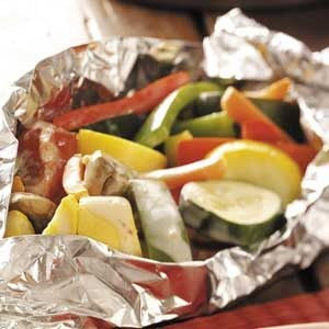 Steamed Veggie Bundles