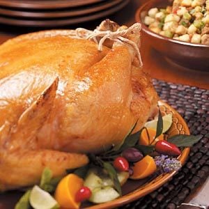 Roasted Chicken with Sausage Stuffing