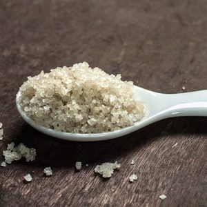 Sel de guerande (gray sea salt) in a spoon