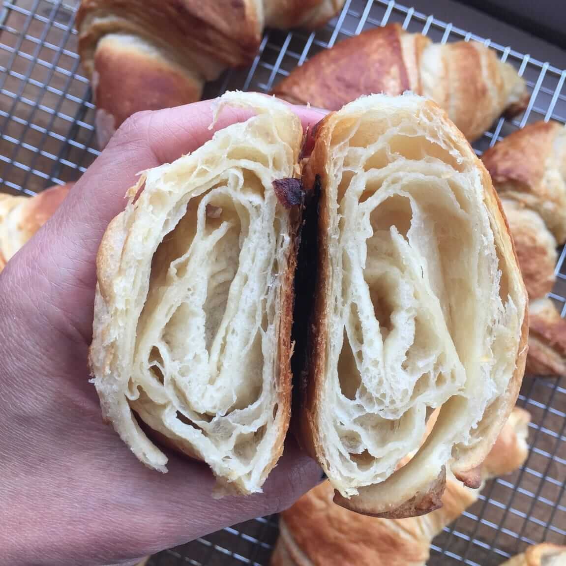Faba butter croissants