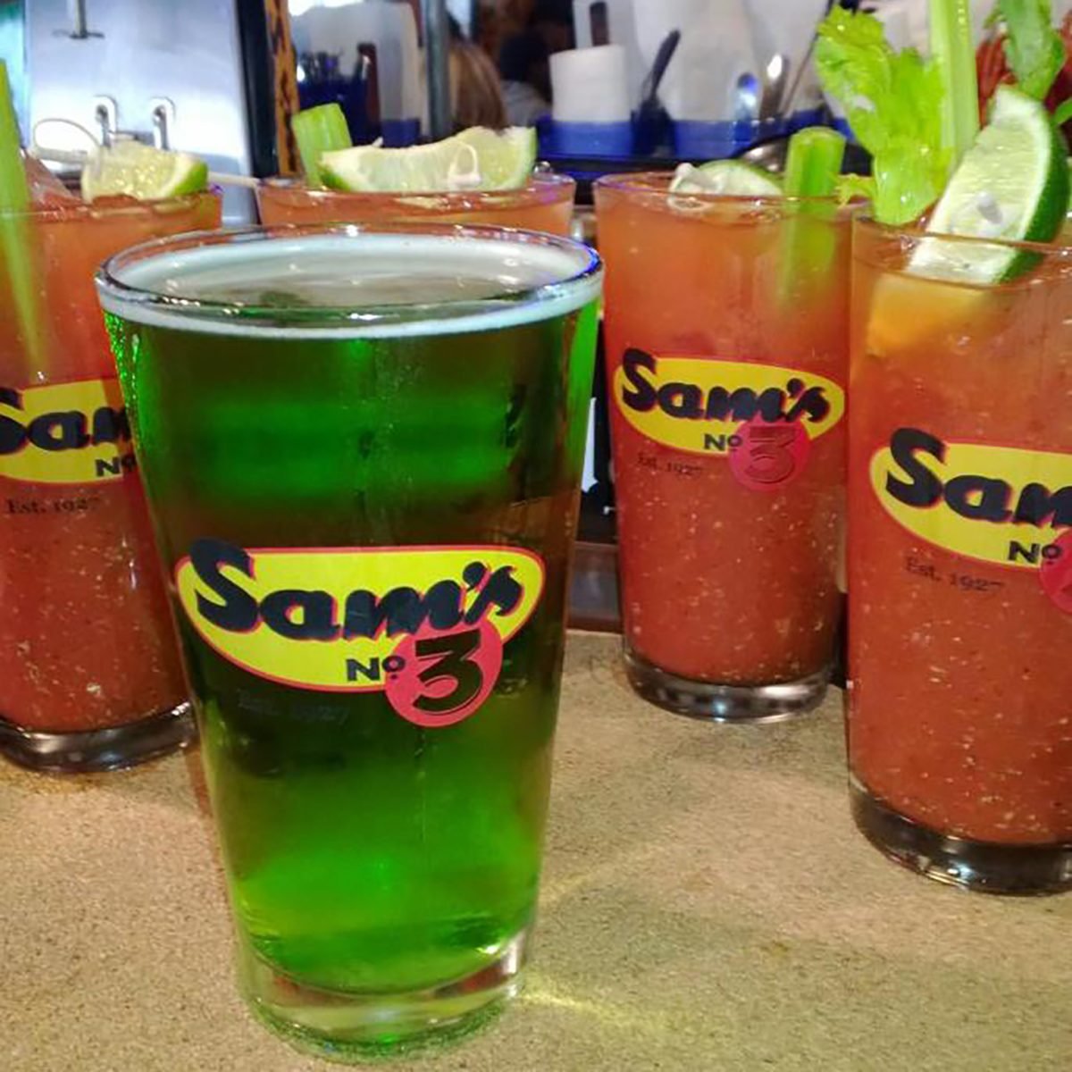 drinks at a diner in Colorado