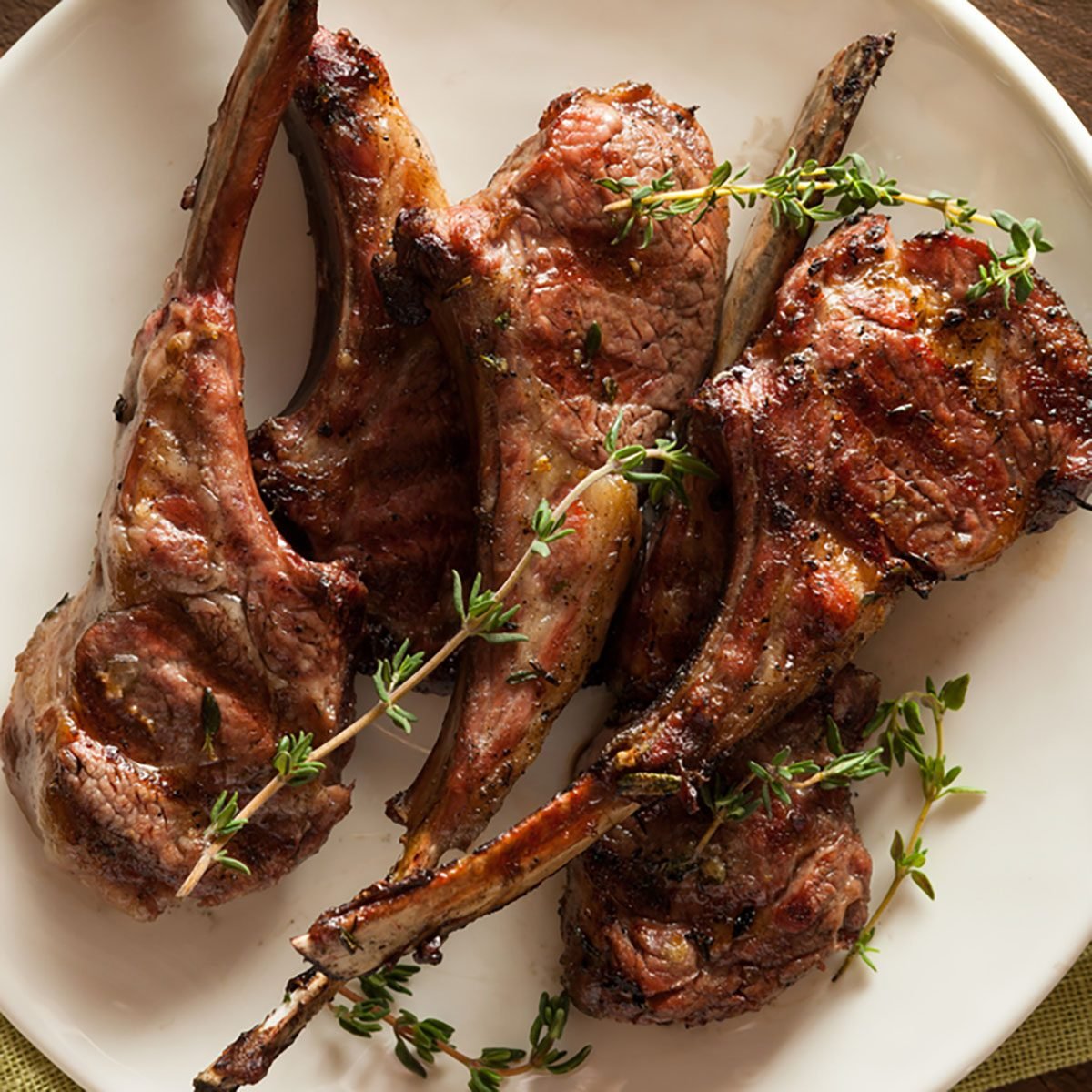 Organic Grilled Lamb Chops with Garlic and Lime