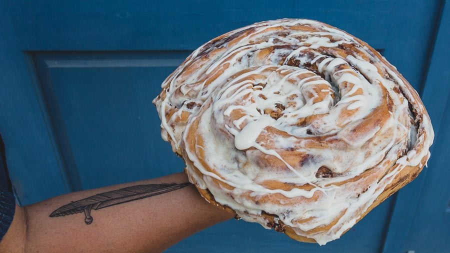 Giant cinnamon roll