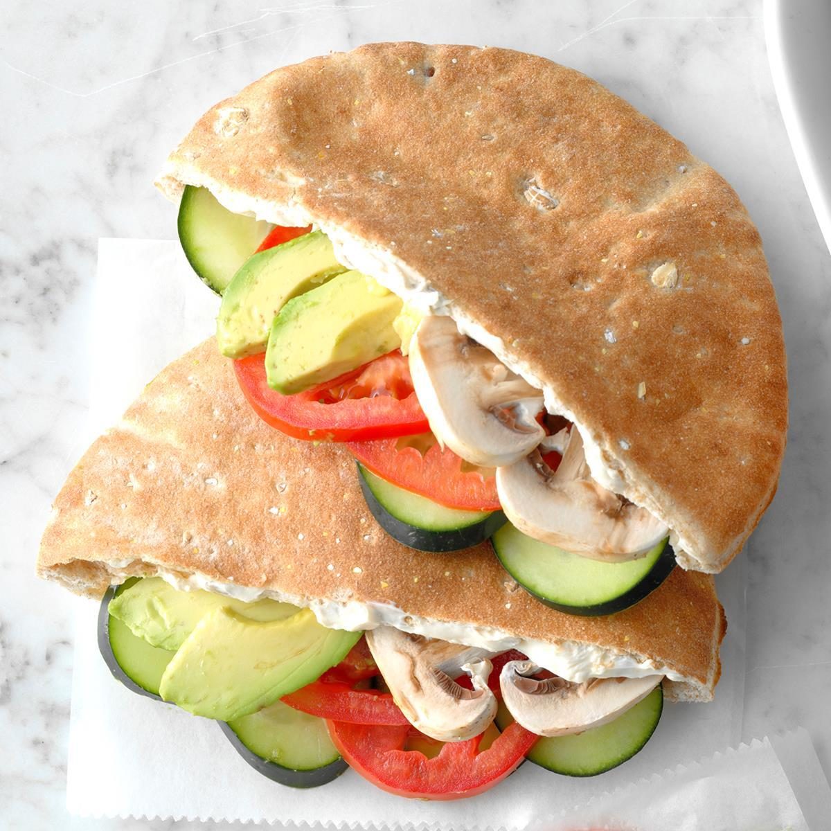 Fresh veggie pockets