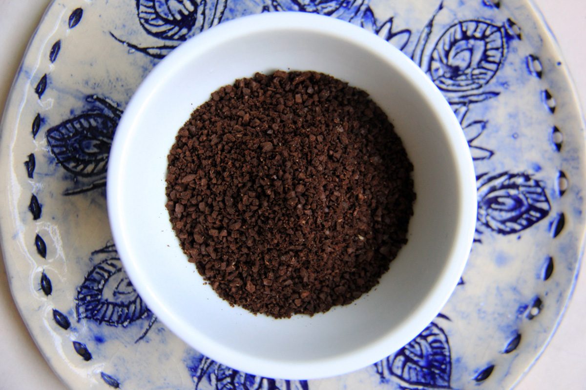 Roasted coffee grounds