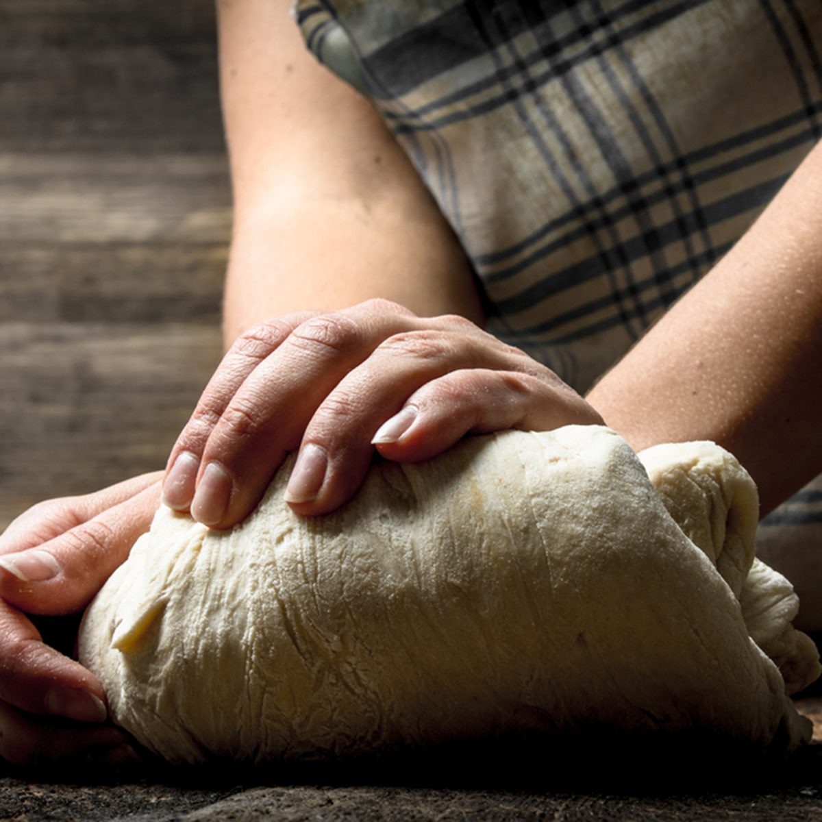 Preparation of fresh dough.