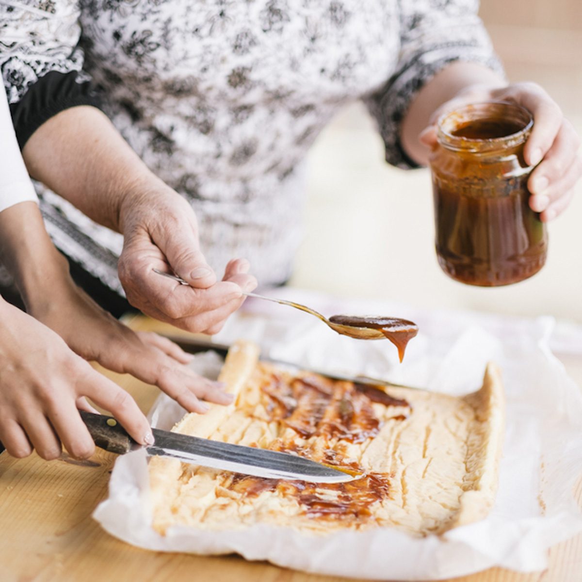 Granddaughter with grandma cooking together; Shutterstock ID 632275259; Job (TFH, TOH, RD, BNB, CWM, CM): TOH