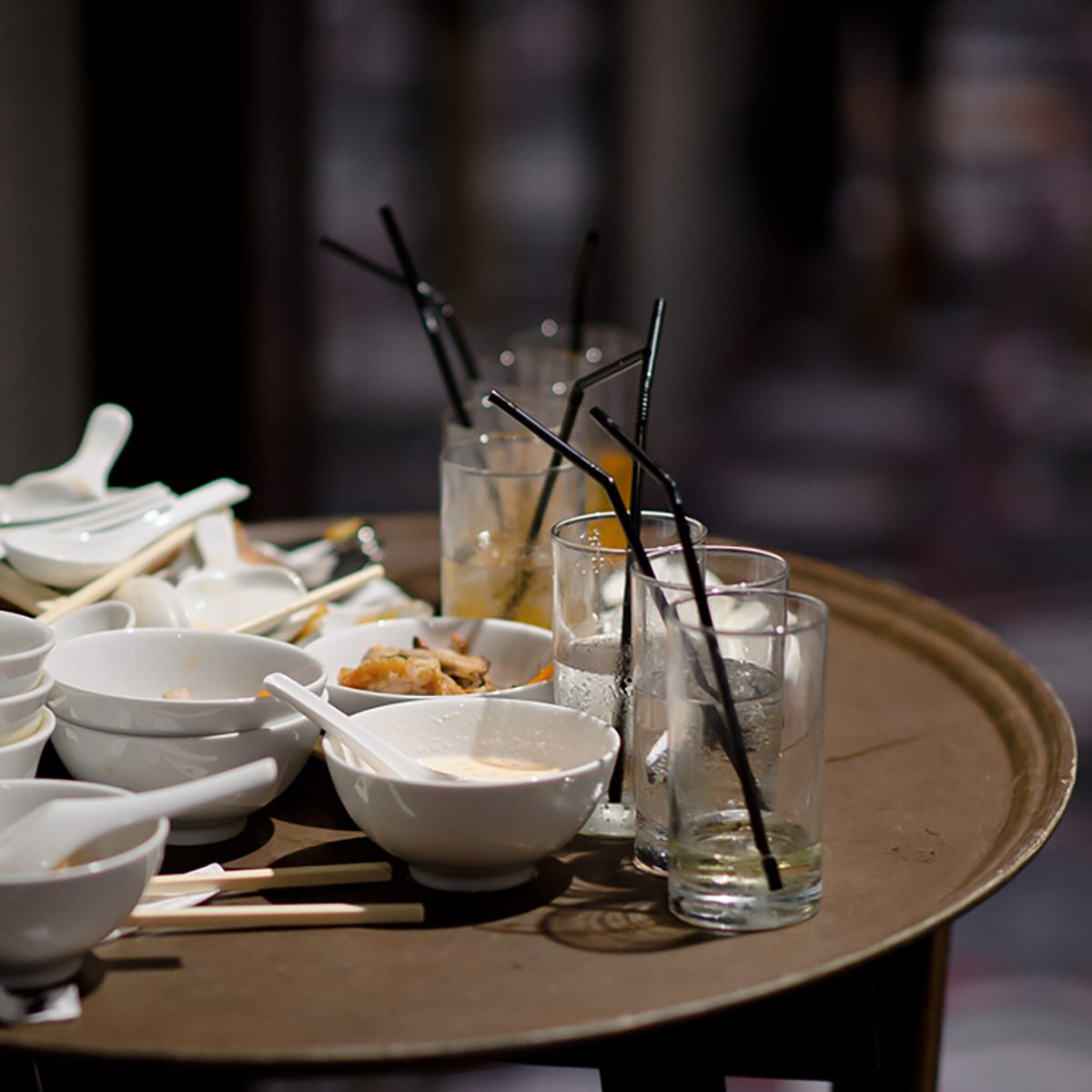 Leftover food after party