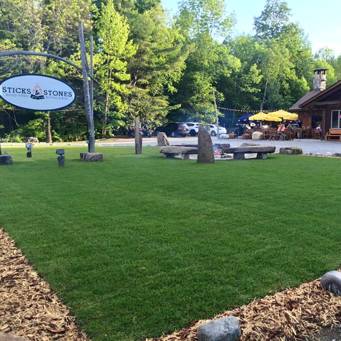 Outside dining area of the Sticks & Stones Wood Fired Bistro and Bar
