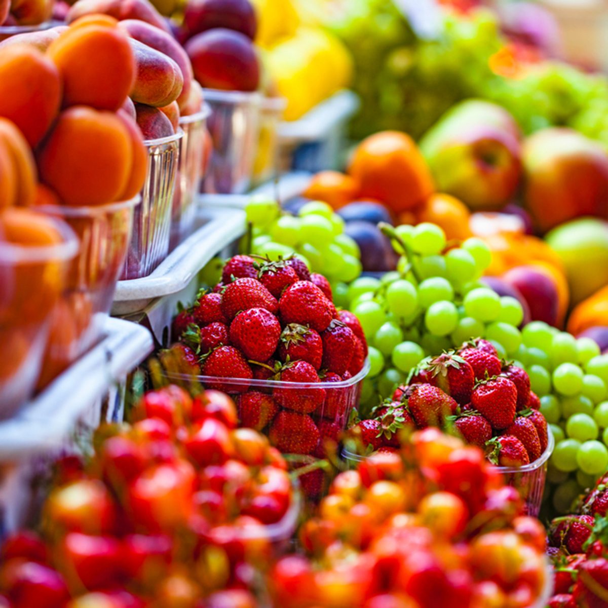 Fresh market produce at an outdoor farmer