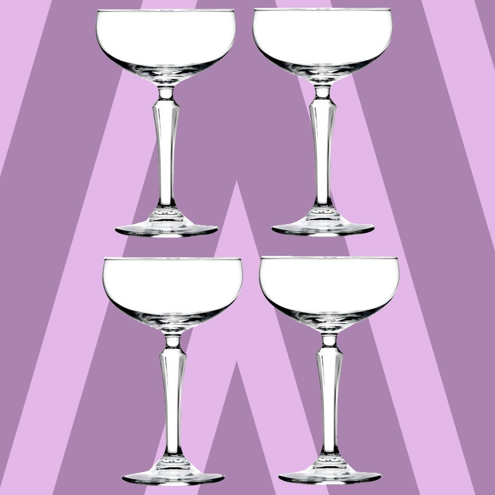 Libbey Speakeasy Coupe Glass 7 oz - 4 Pack w/ Pourer