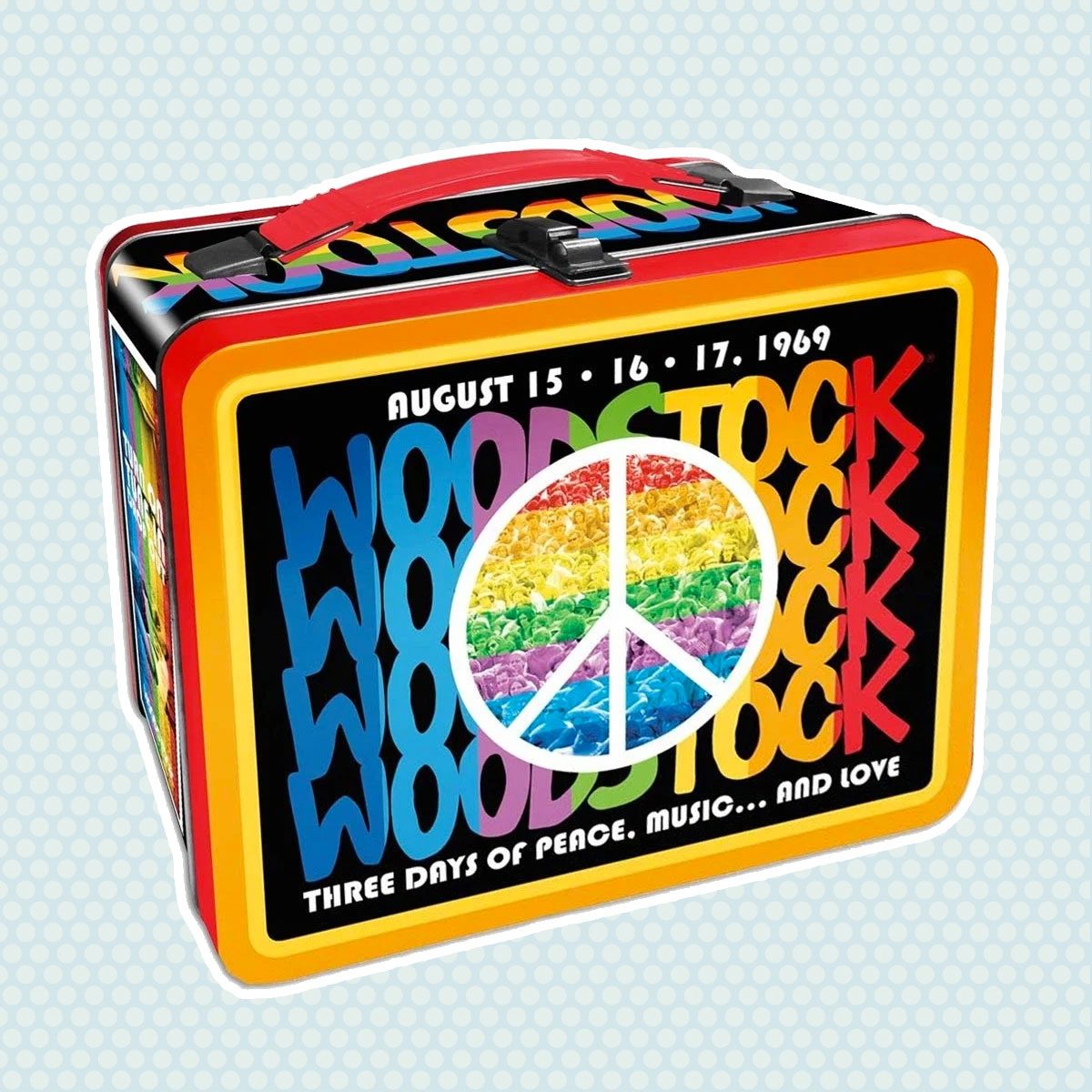 old school lunch box Woodstock Metal Lunch Box