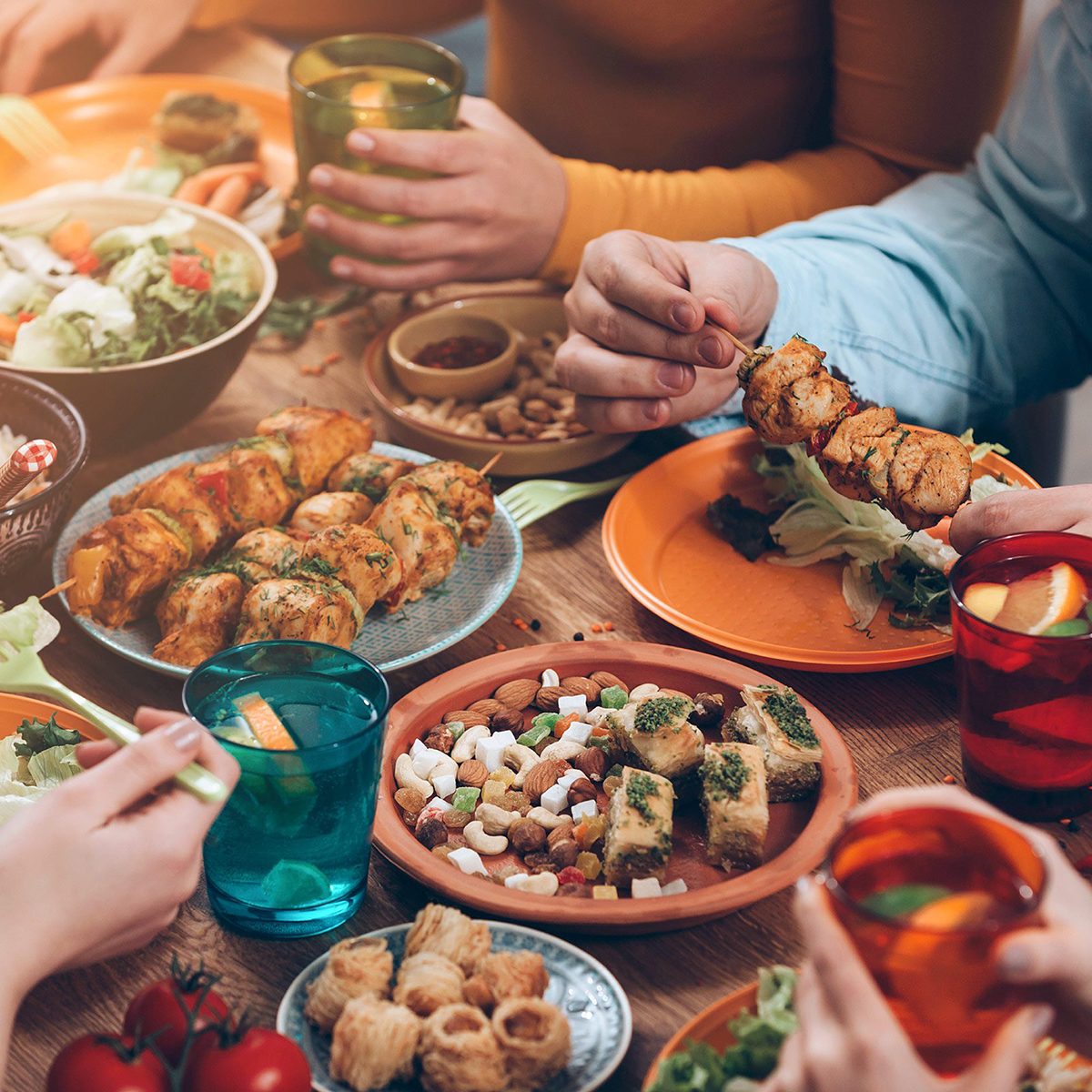 Table filled with food