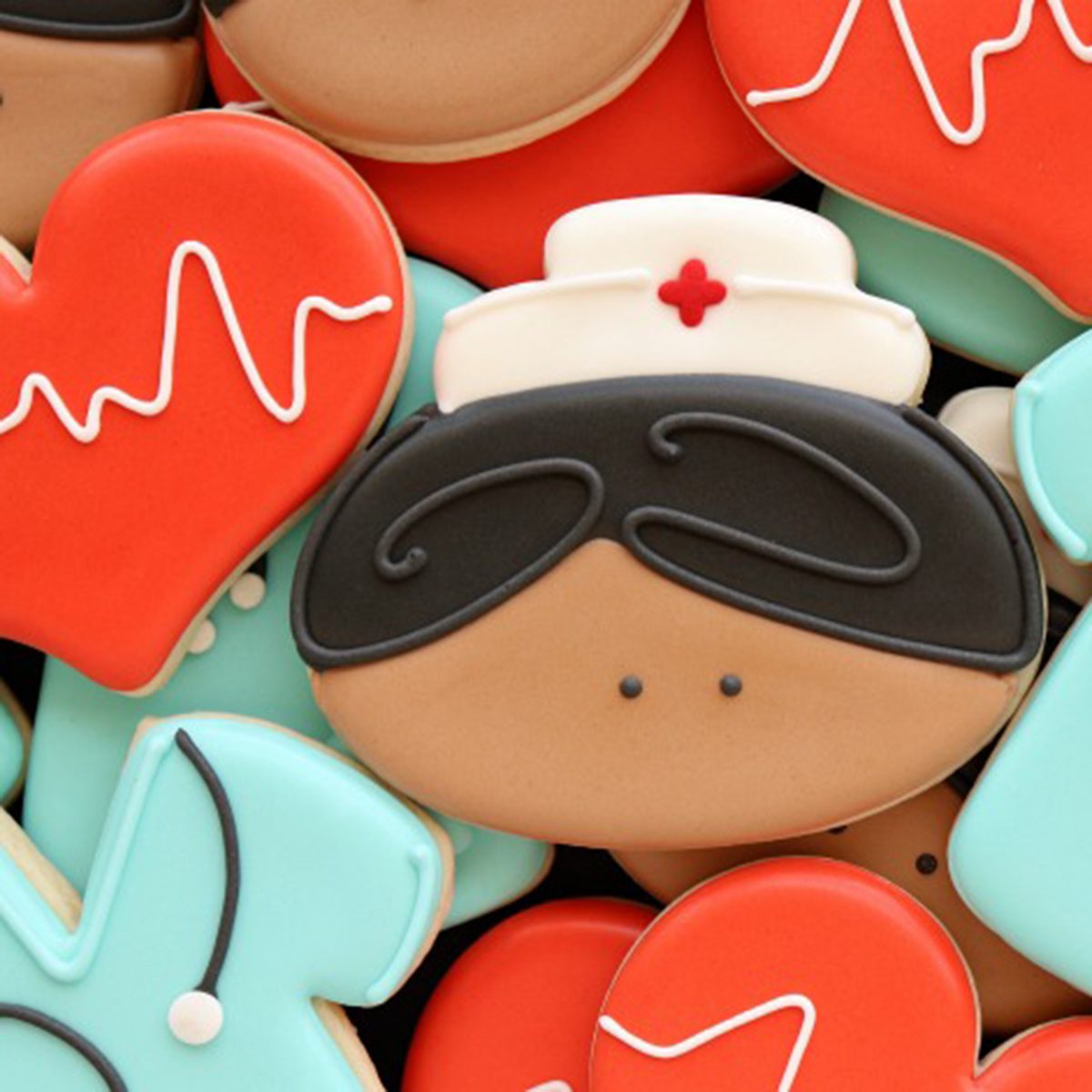 Decorated Nurse Cookies