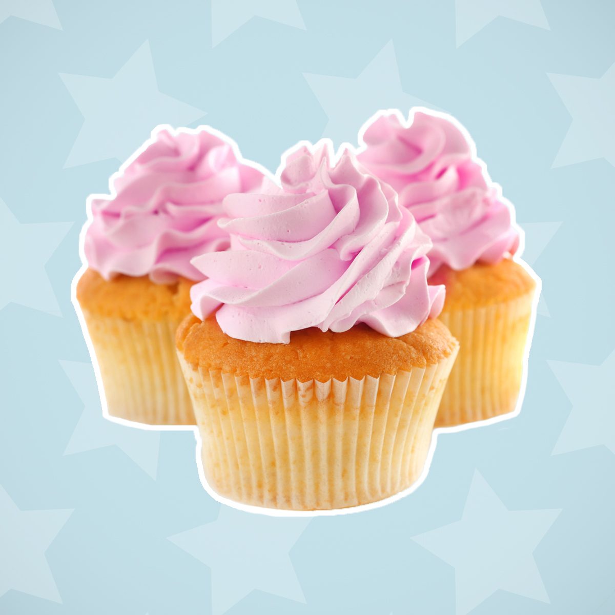 Tasty cupcakes, isolated on white; Shutterstock ID 338252609; Job (TFH, TOH, RD, BNB, CWM, CM): TOH