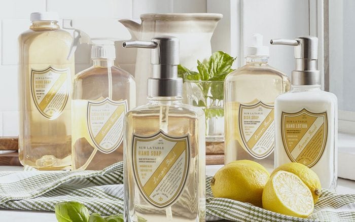 cheap gifts for mom Sur La Table Lemon Basil Hand Soap 1