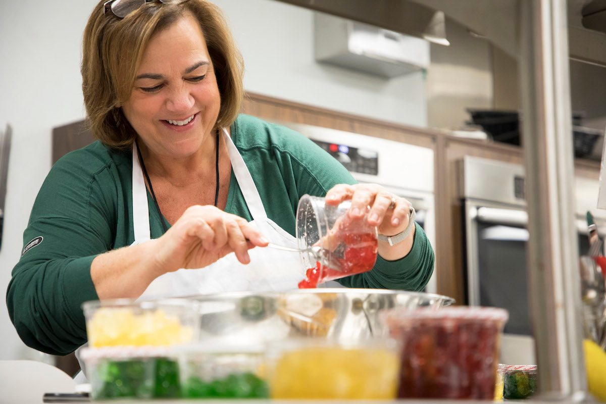 Catherine Ward, Taste of Home Prep Kitchen Manager, works in the Test Kitchen.