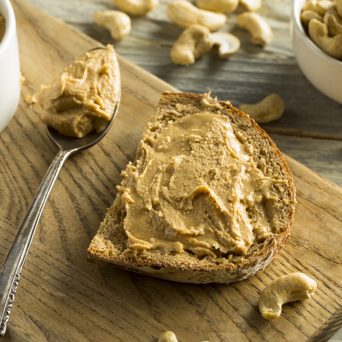 Homemade Cashew Peanut Butter Ready to Eat
