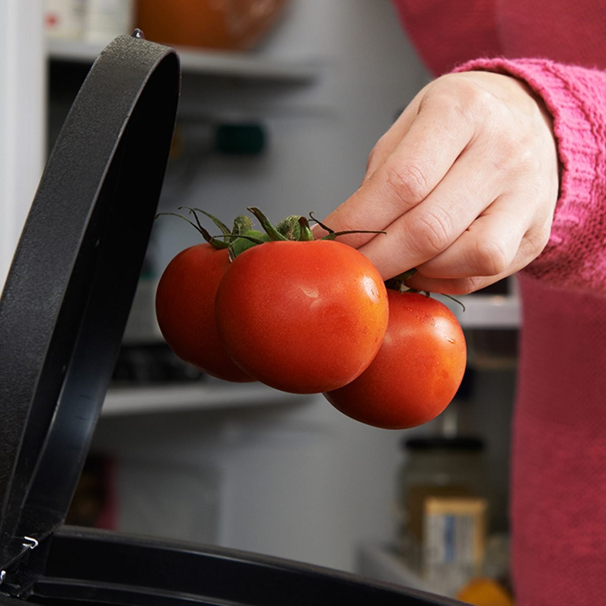 Woman Throwing Away Out Of Date Food In Refrigerator; Shutterstock ID 361485944; Job (TFH, TOH, RD, BNB, CWM, CM): -