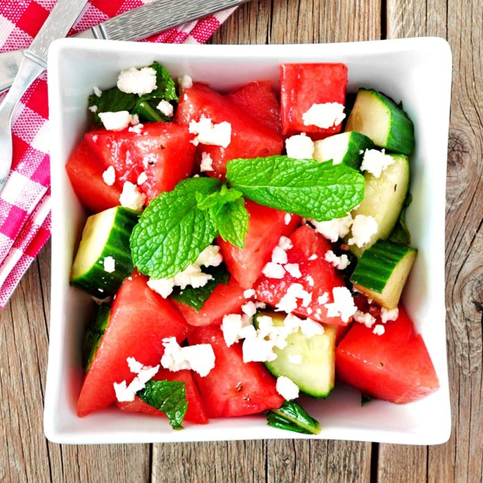 Cucumber watermelon salad