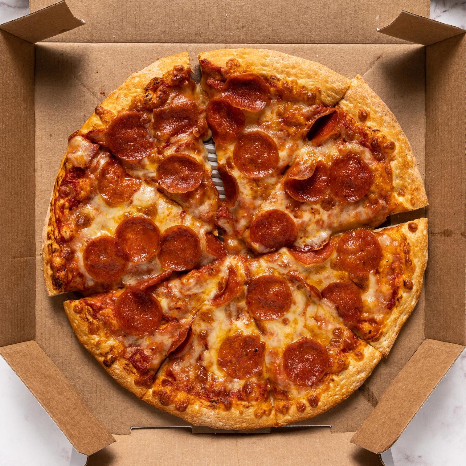 Toppers pizza in a box