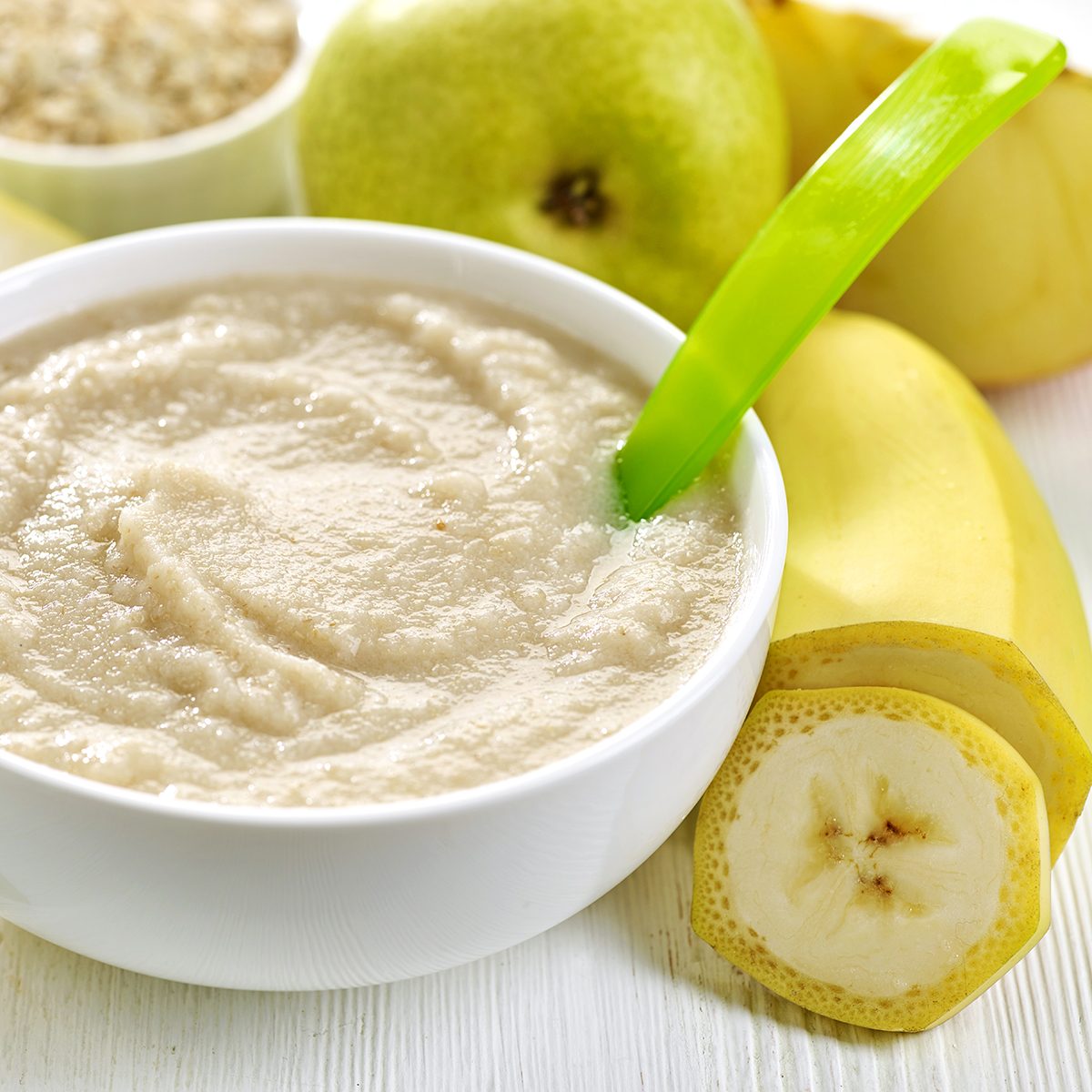 bowl of baby food, healthy breakfast porridge