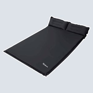 Ubon Double Self-Inflating Sleeping Pad Sleeping Mat for Camping with Pillows Attached