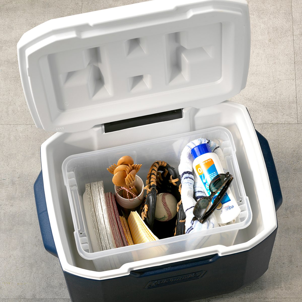 Kitchen Hack Storing tailgate essentials