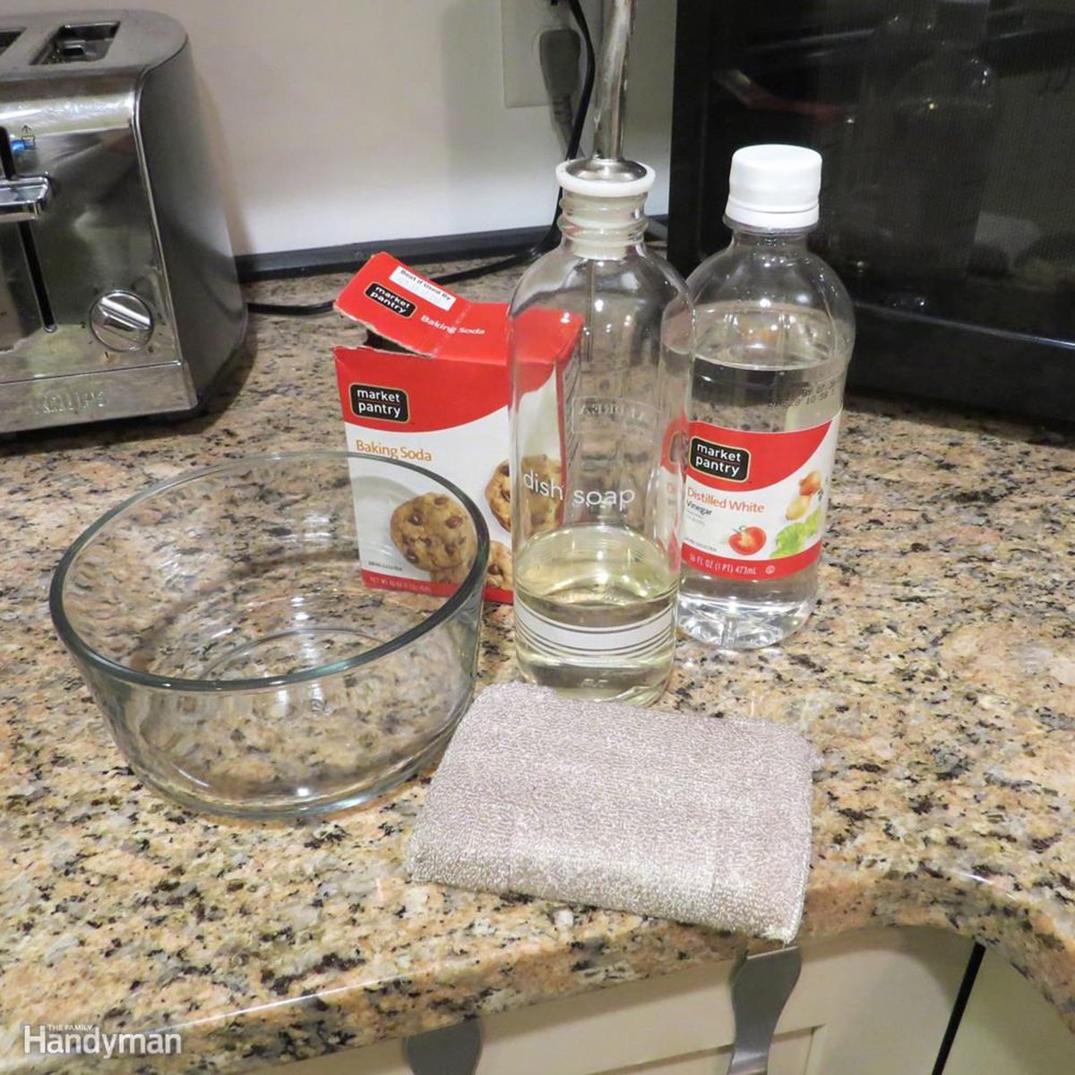 Ingredients for baking soda paste