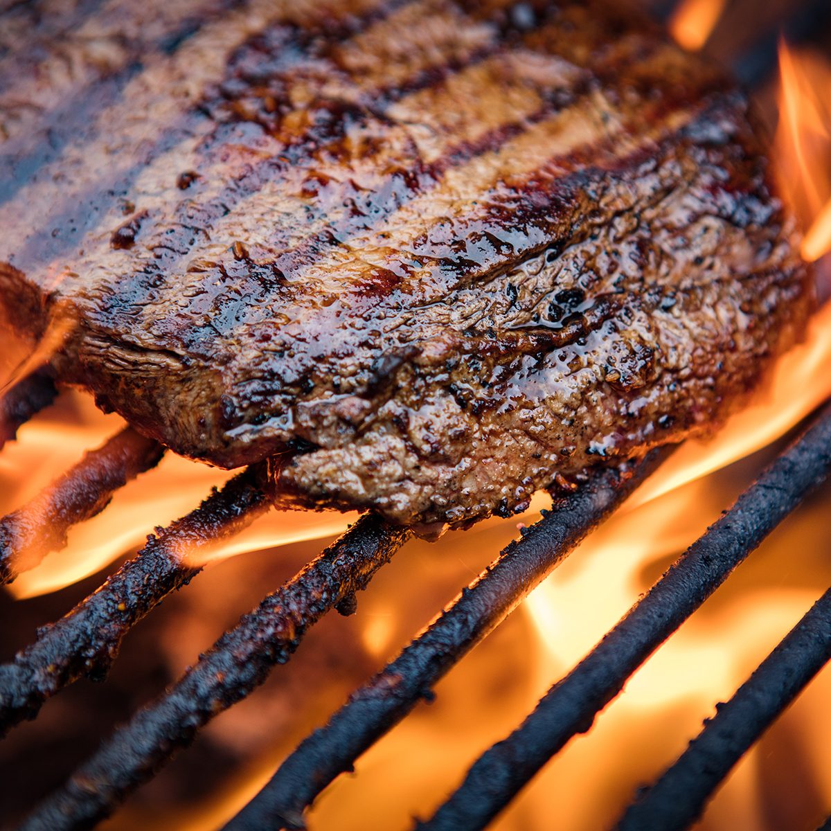 Flank Steak On Grill